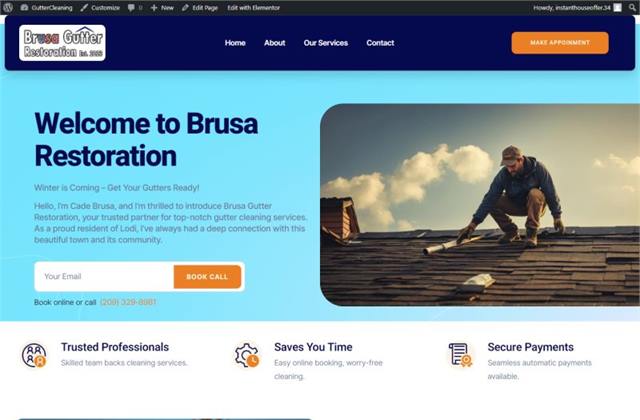 Brusa Gutter Cleaning website